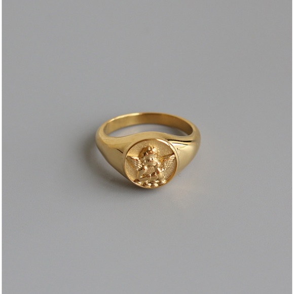 NEW 18K GOLD PLATED ANGEL RING - Picture 5 of 5
